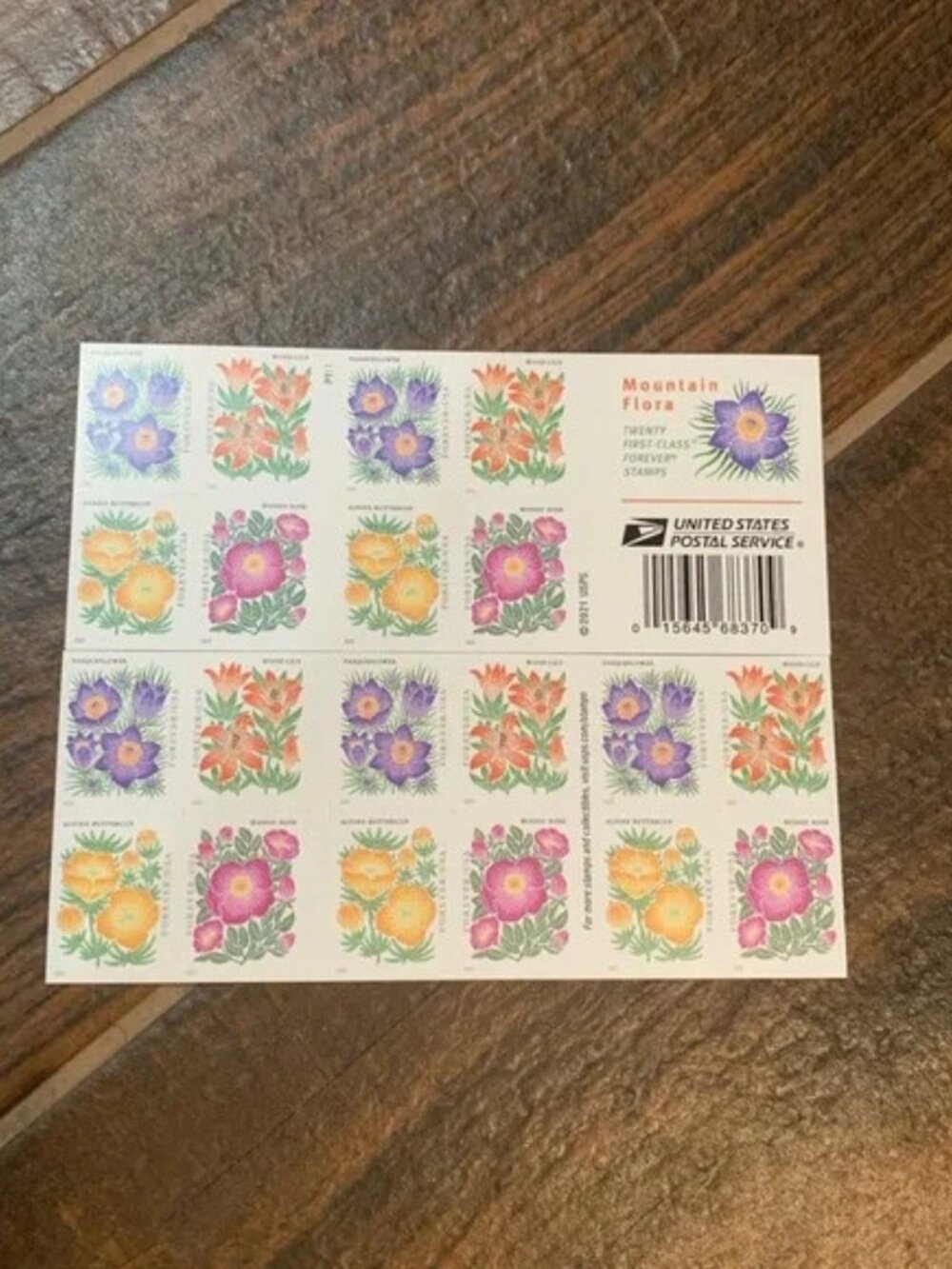 6000 Mountain Flora Forever Stamps 500 books of 20  6000 stamps